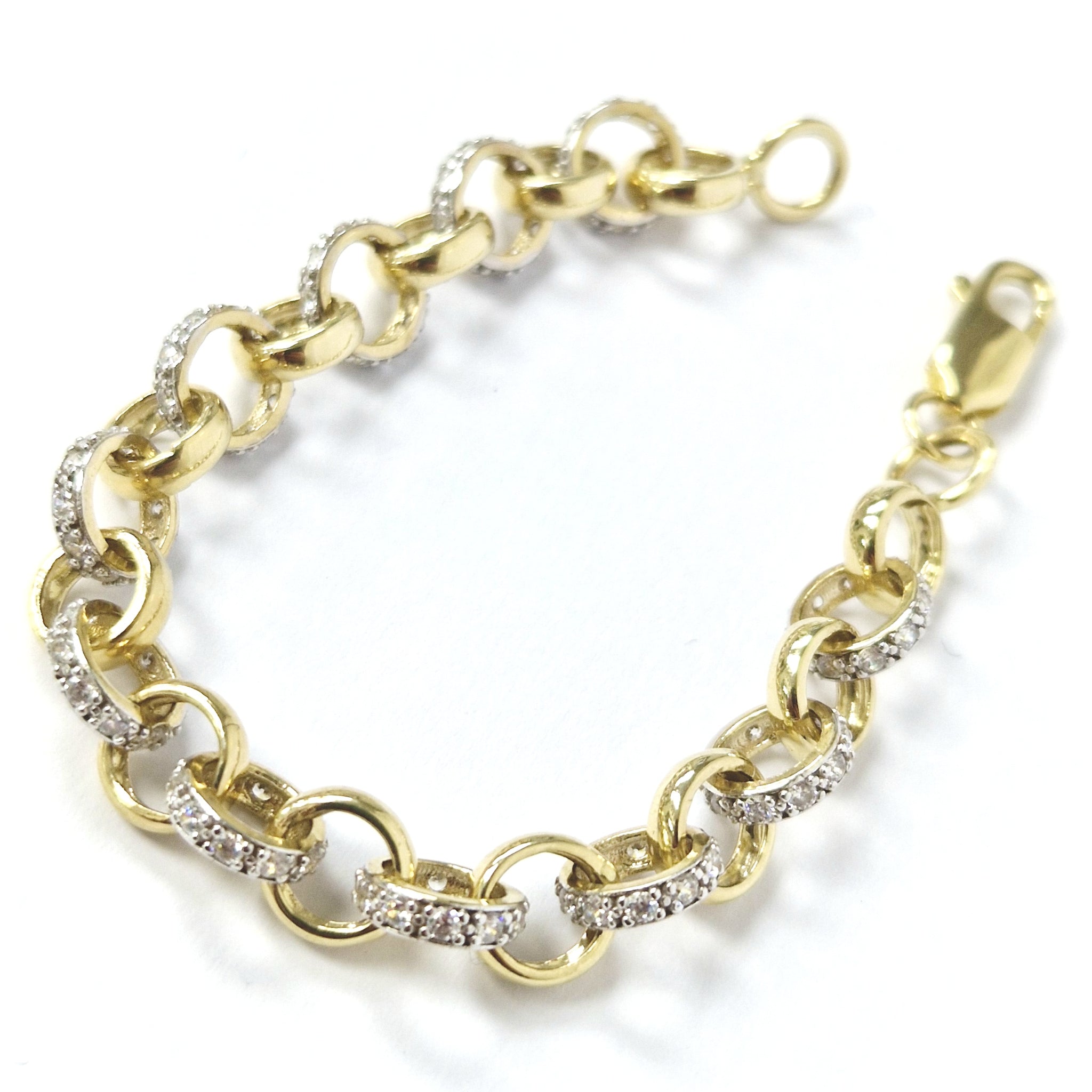 9ct gold baby belcher fashion bracelet